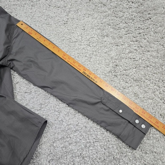 Cinch Shirt Womens M Gray Amberley Button Up Long Sleeve Logo Western Cowgirl - Picture 9 of 10